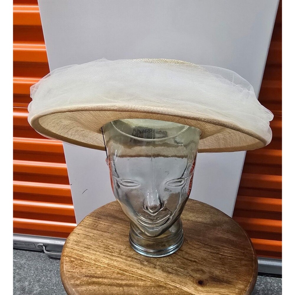 Marzi Firenze Neiman Marcus Italian Natural Straw Hat - Picture 3 of 7